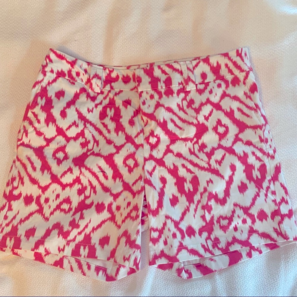 Jennifer and Grace pink stretch shorts